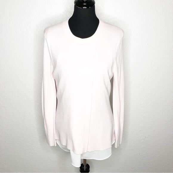 Ted Baker London light pink white layered sweater size 3 or US 8 / Medium - Picture 1 of 15